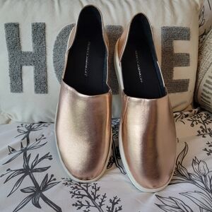 Rebecca Minckoff Rose Gold Metallic Slip-On Flats Size 10 NWOT